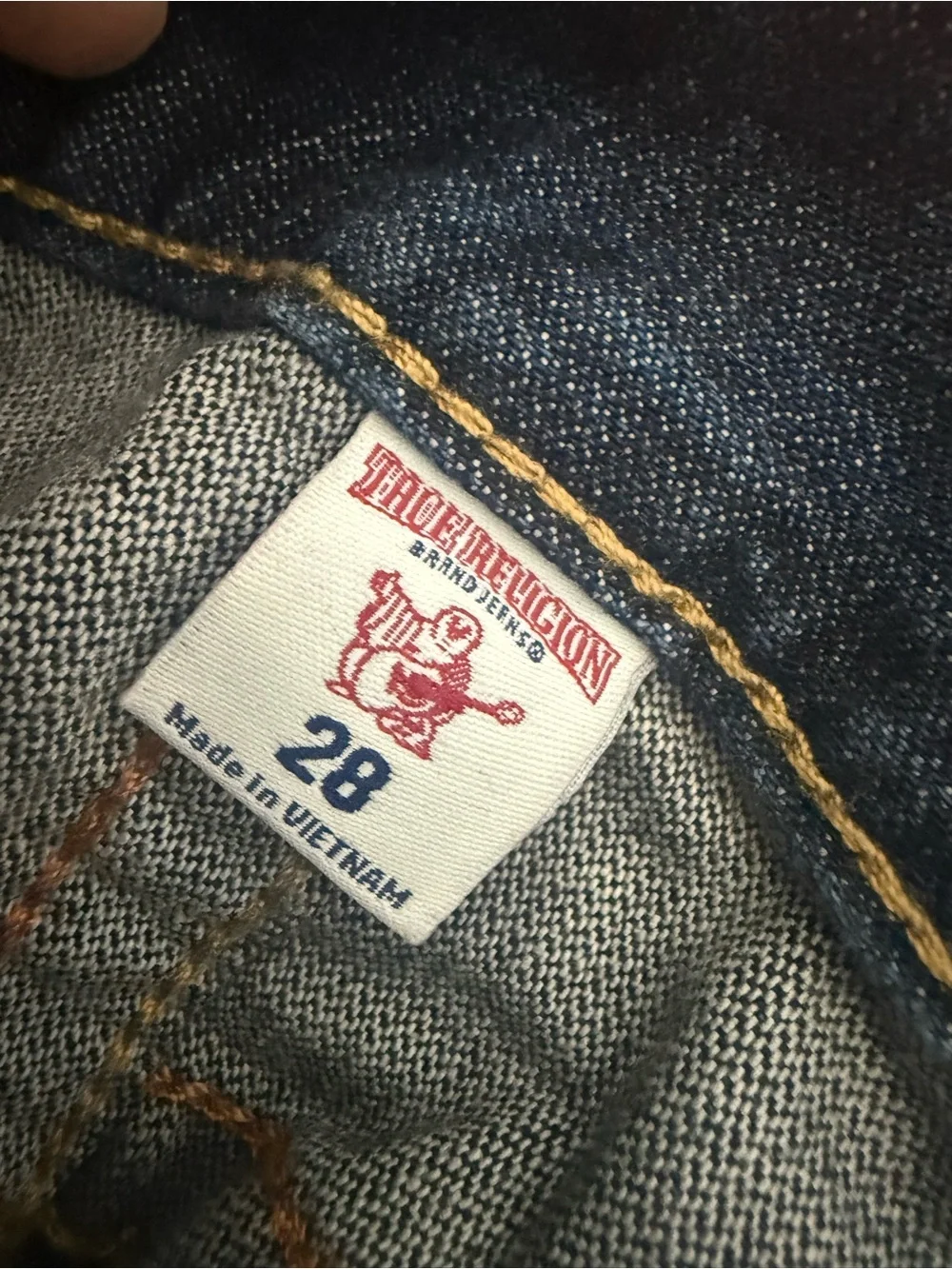 True Religion Men’s Dark Blue Slim Straight Jeans